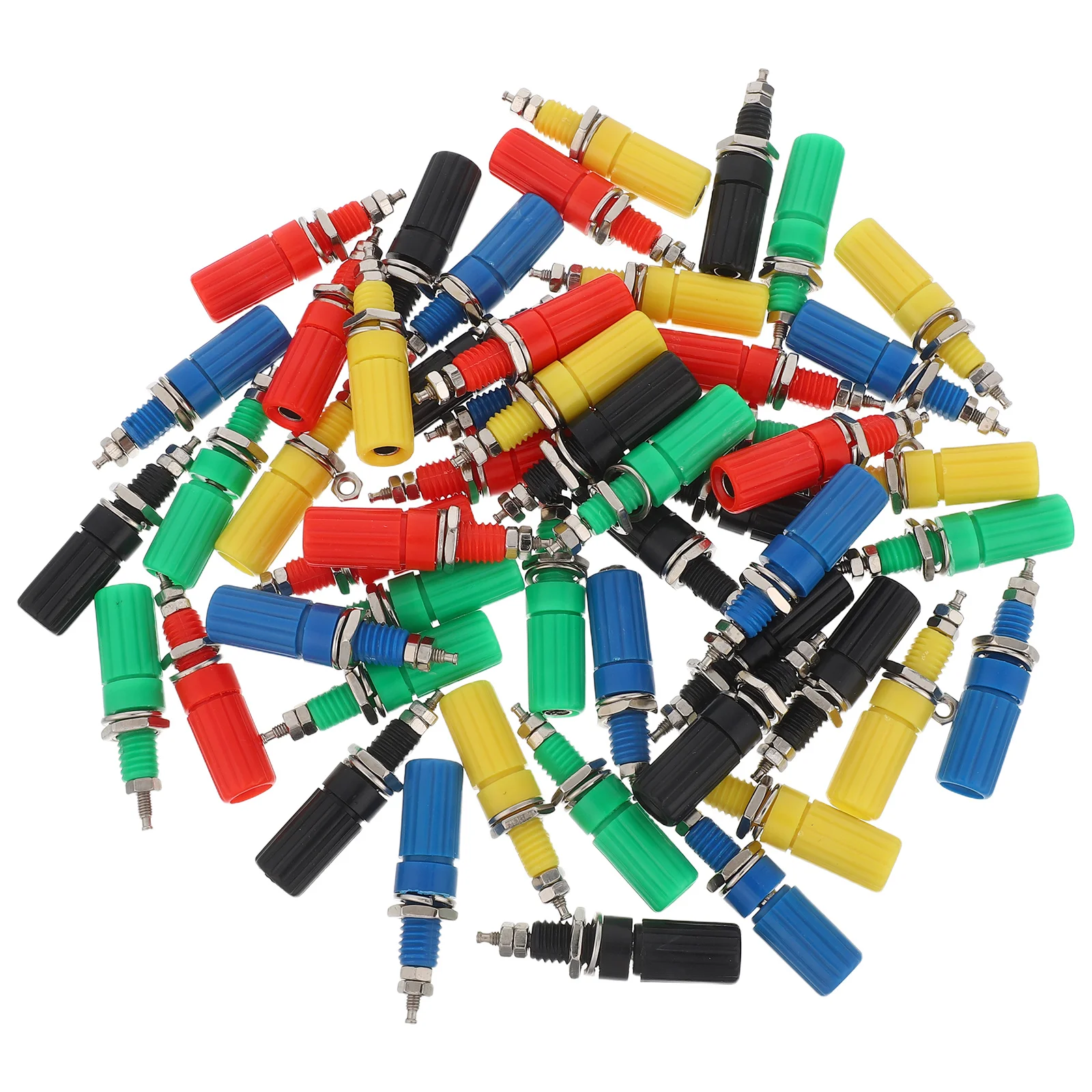 

50Pcs Speaker Terminal Parts Binding Post Connectors Reliable Audio Signal Delivery Wear Resistant Wide Compatibility Easy