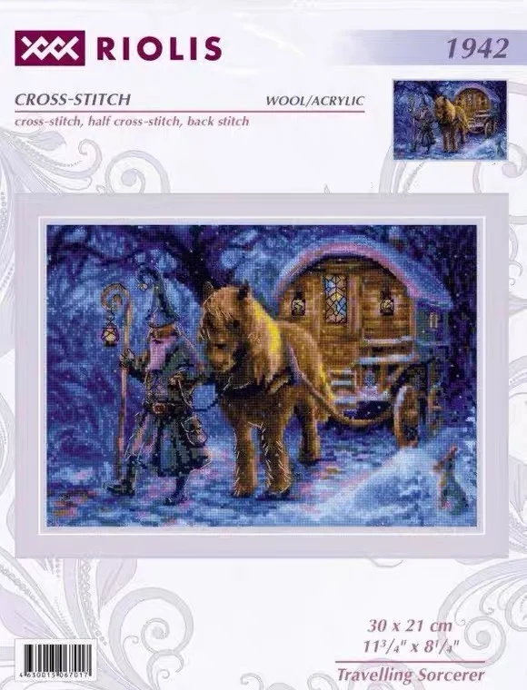 

Cross Stitch Kits Cross stitch Aida embroidery Threads for embroidery Set Riolis 1942 Night's Carriage 40-31 Cross Stitch Fabric