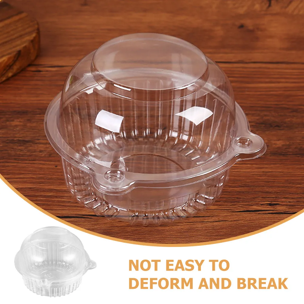 100Pcs -Shaped Small Cake Boxes Compact Fresh-Keeping Dessert Packaging Boxes for Pastries Cream Donuts Muffins