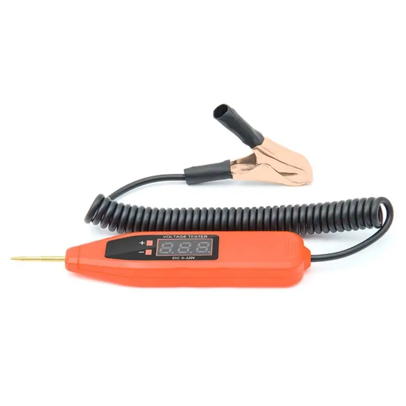 LCD Display 5-120V Digital Electric Car Voltage Tester, Non-Contact Circuit Probe Pen For Automotive Testing-A67F