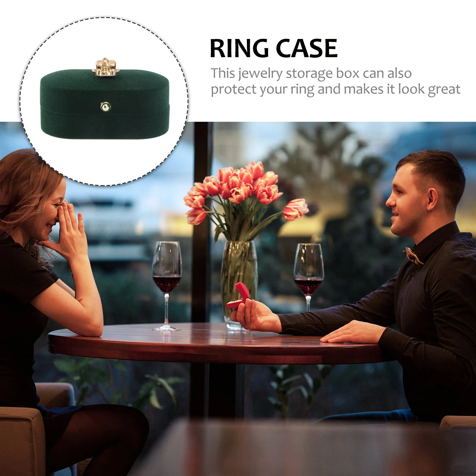 صندوق خاتم ريترو علبة مجوهرات حاوية تخزين أنيقة هدية خطوبة الزفاف مفاجأة عاشق عيد الحب صندوق خاتم ريترو