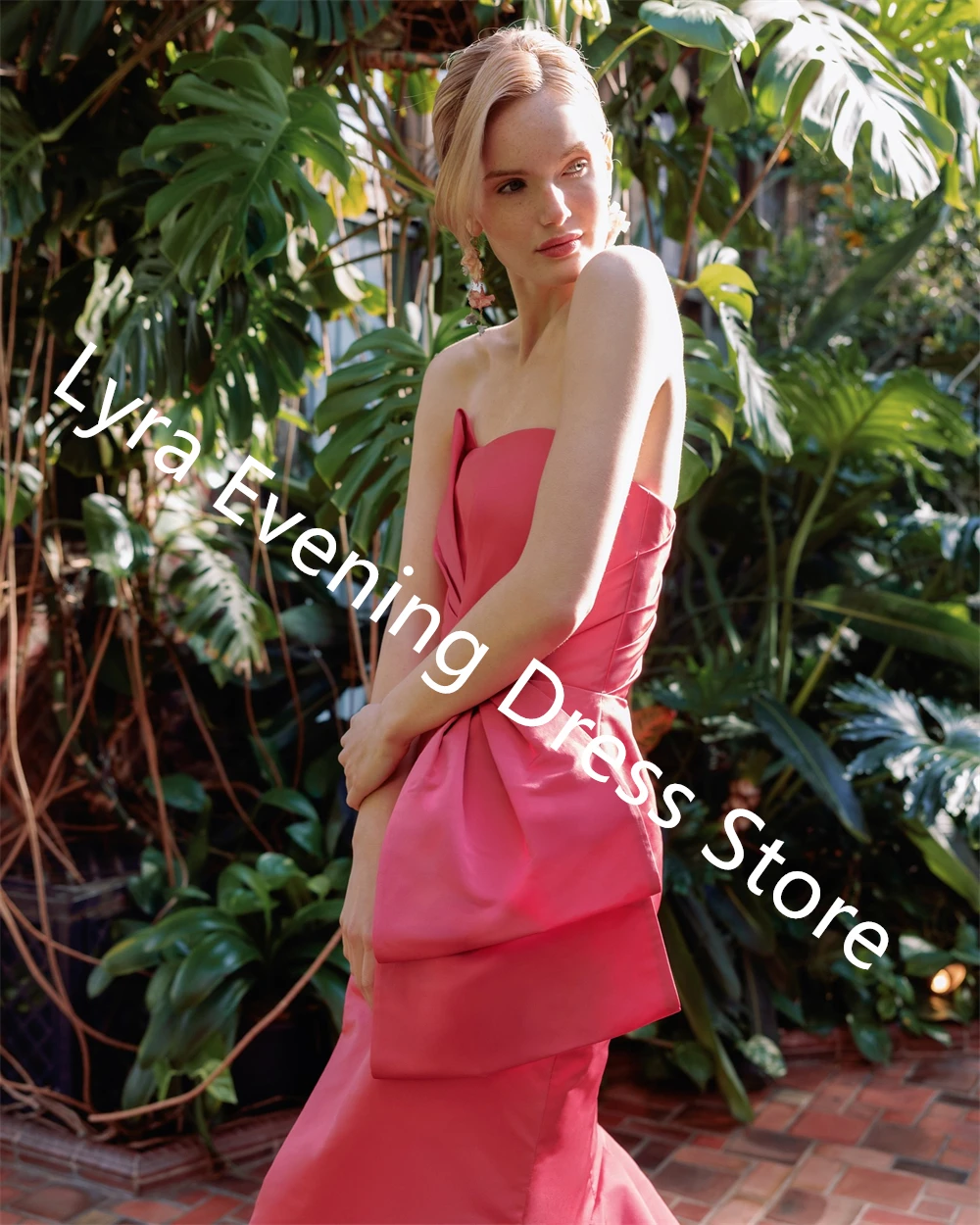 Vestido de noche de Jersey rojo de moda personalizado, vestidos de celebridades sin tirantes de sirena, vestidos de ocasión delicados a medida