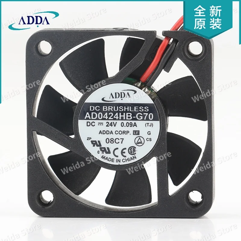 

Тайваньский ультратонкий вентилятор ADDA AD0424HB-G70 24V 0.09A для компьютерного корпуса, 4010, 4-сантиметровый.