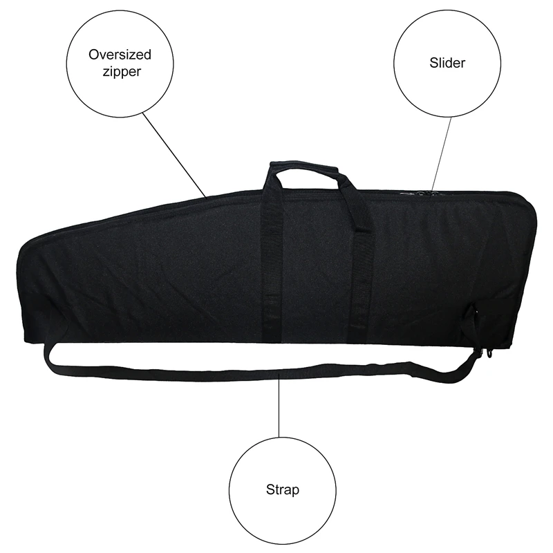 38 42inch Rifle Case Tactical Gun Case for AR15 with 5 Pouches Heavy Duty Rifle Bag for Hunting Shooting Range Storage Transport