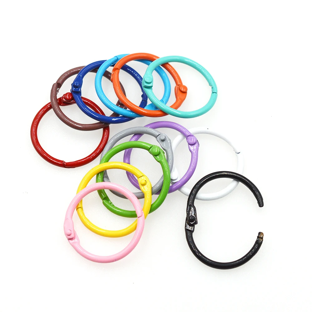 10/5pcs 25/30mm Colorful Round Lobster Clasp Spring Gate Lock Key Connector Open Rings DIY Keychain Jewelry Making Supplies