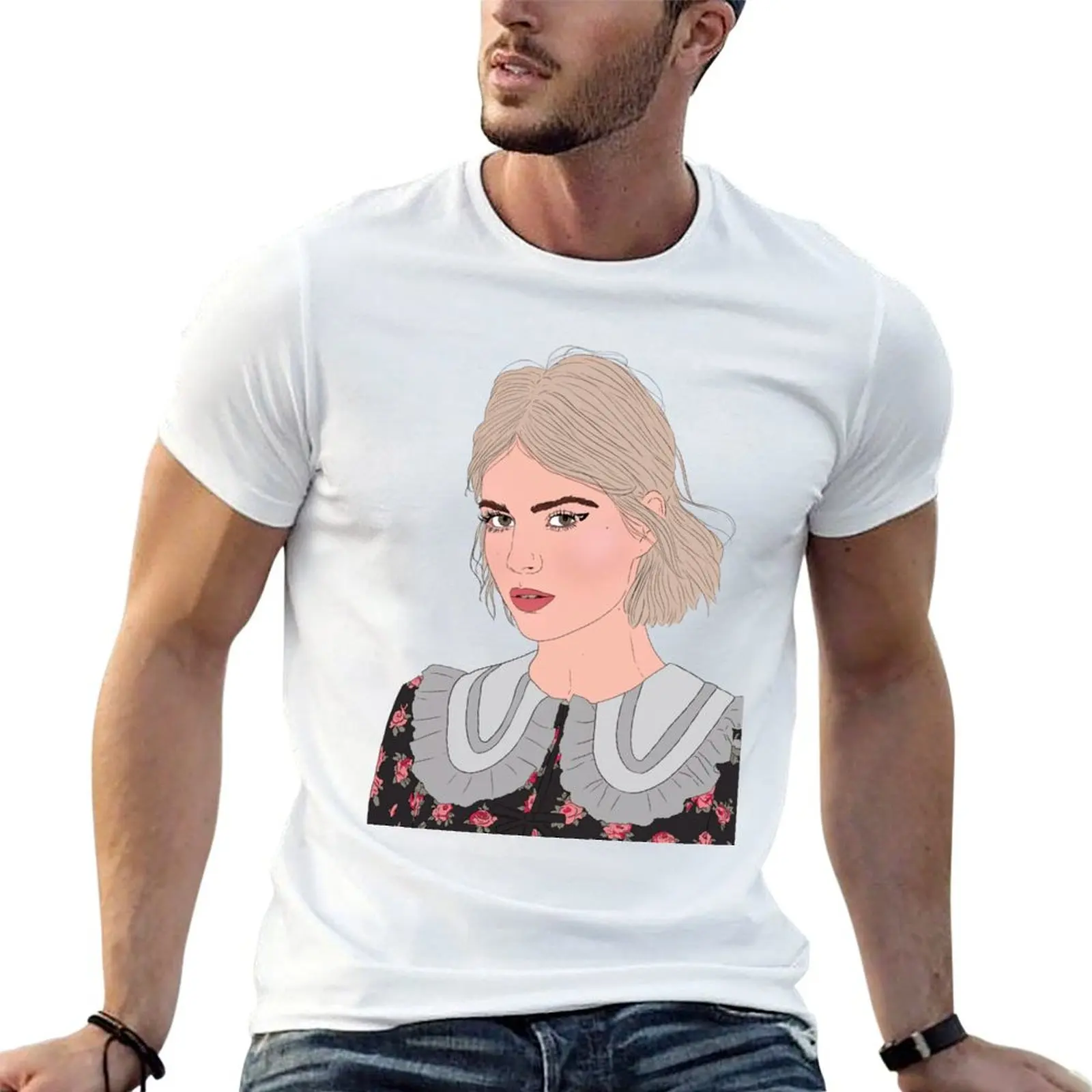 floral T-Shirt Regular Fit Plain Tee Shirt