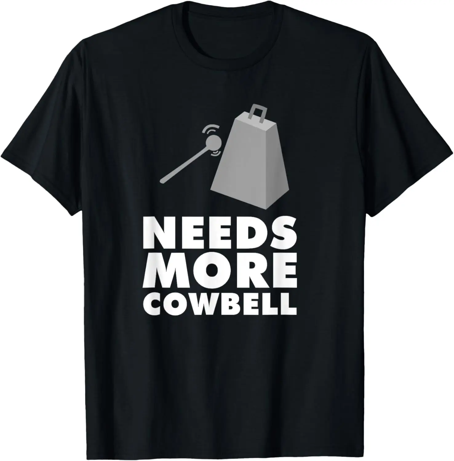 

Рубашка Needs More Cowbell Instrument с забавным юмором JOke