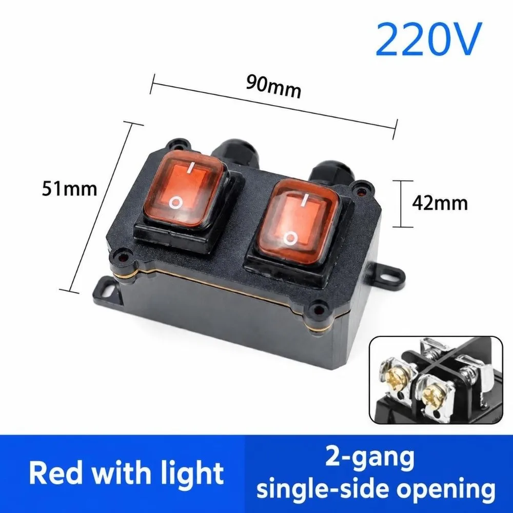Auto Accessories 110V-220V Inline Power Cord Switch 30A Waterproof High Current Connetor IP67 12V-24V Inline Switch