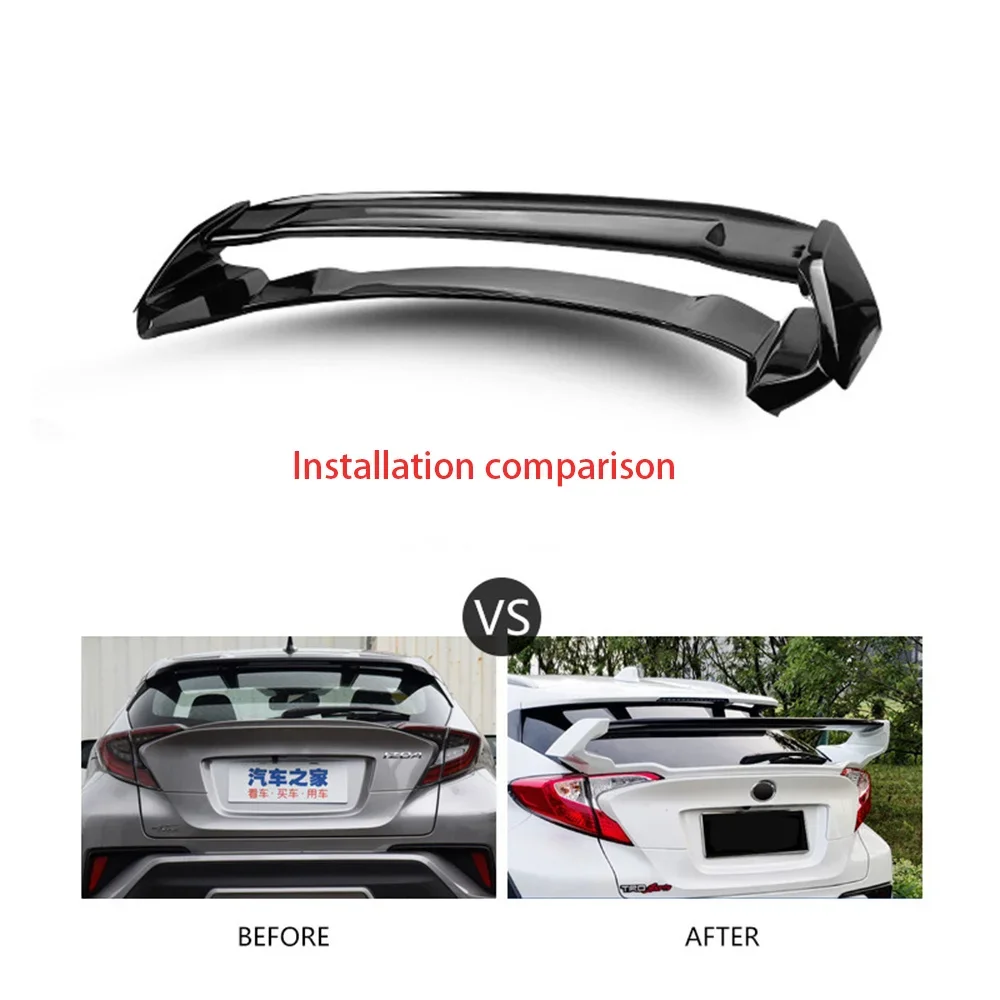 For Toyota CHR C-HR 2016 2017 2018 2019 2020 2021 High Quality ABS Material Car Rear Trunk Wing Sport Accessories Body Kit