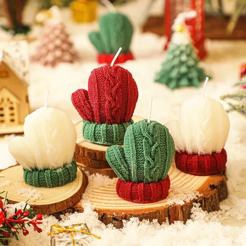 3D Christmas Scented Candles Home Decor Candles Navidad Room Aesthetic Navidad Home Room Table Decoration Gift Party Favors