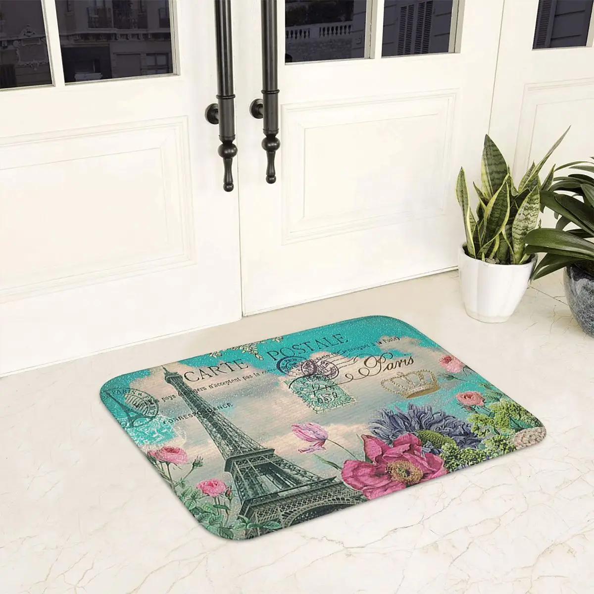 

Нескользящий коврик для двери с принтом Эйфелевой башни, напольный коврик, подушка, ковер для кухни, входа, дома, балкона, коврики для ног