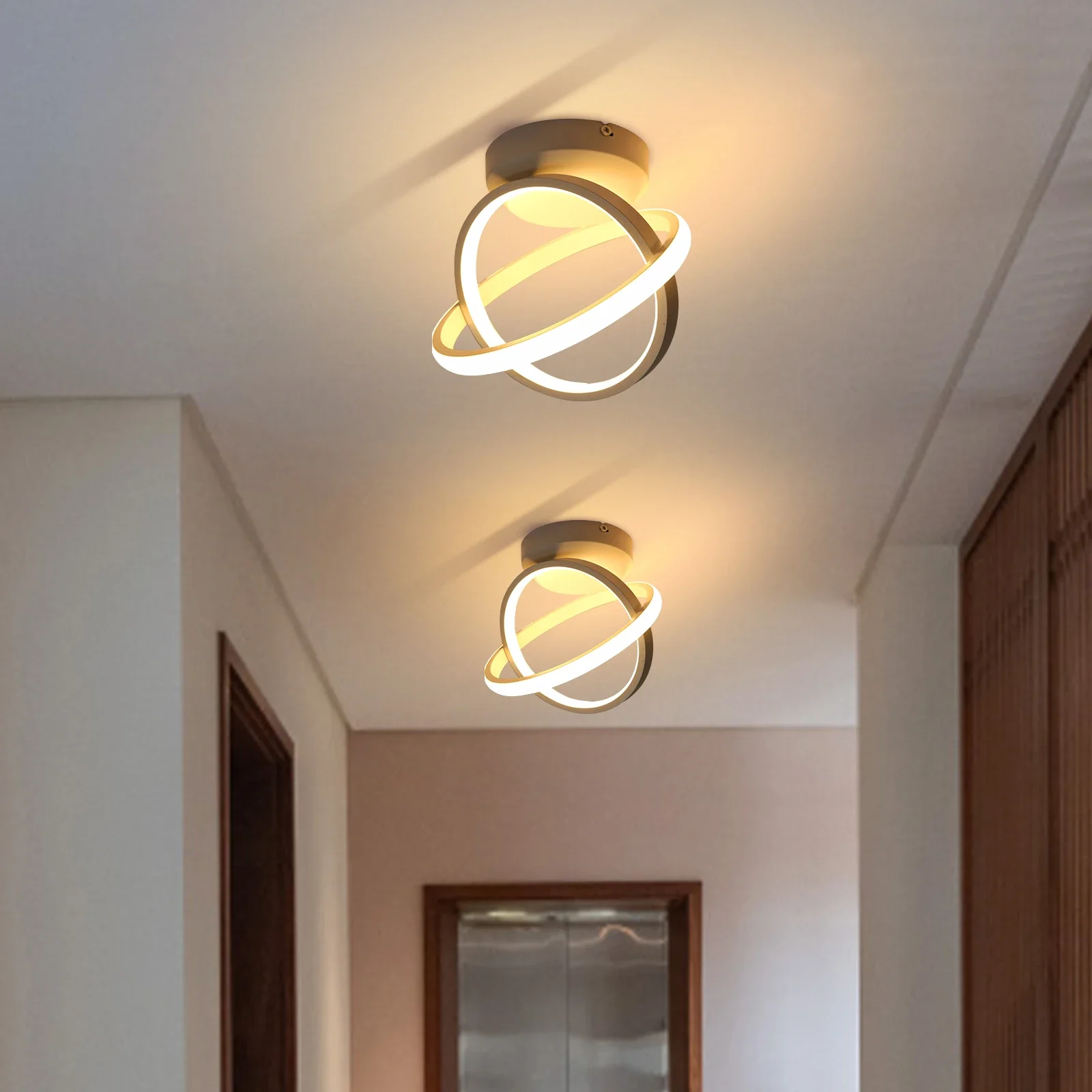 Lámparas de techo para pasillo, luz LED, 3 colores para dormitorio, sala de estar, pasillo, balcón, escalera