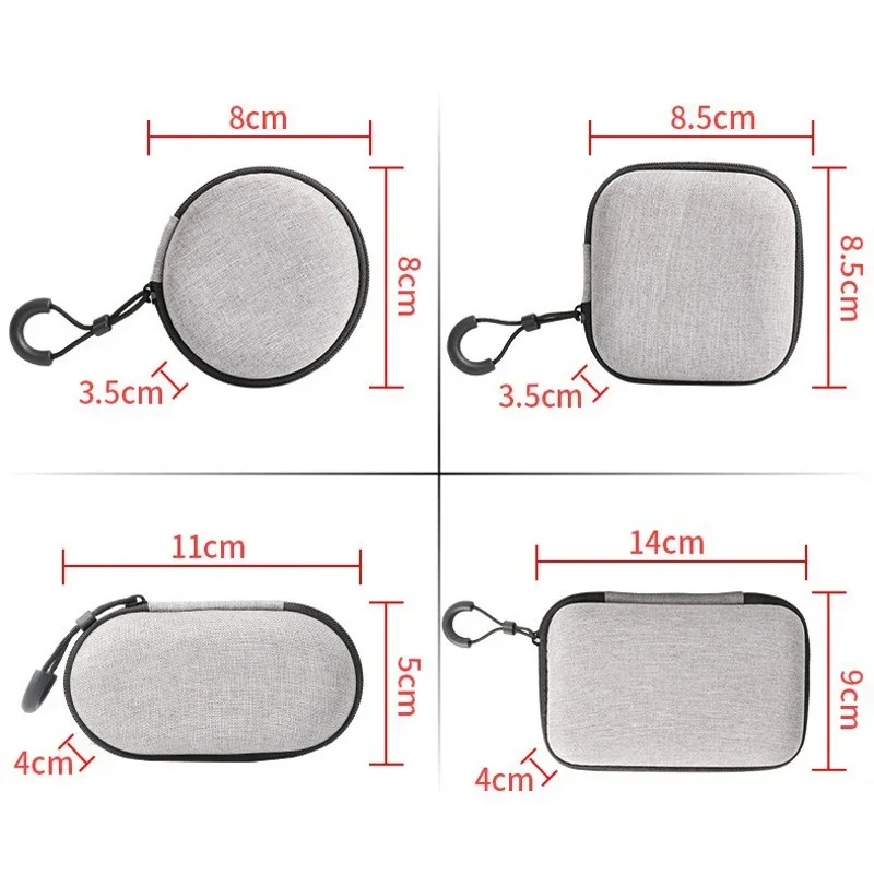 Storage Bag for Earphones Headphone Protective Case Multifunctional Storage Box Portable USB Data Cable Earphone Line EVA Box