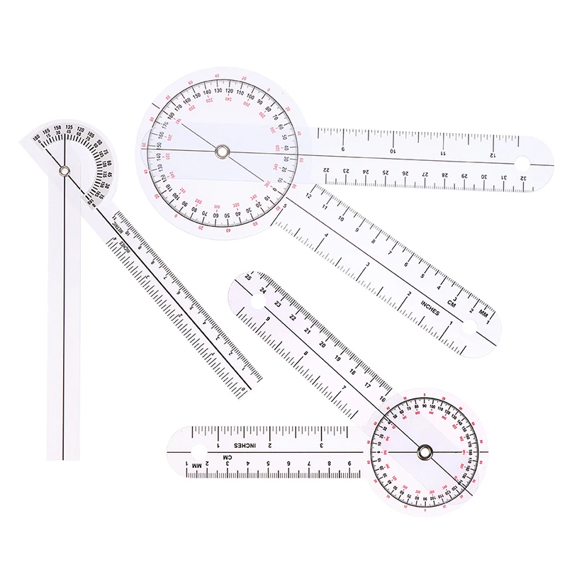 Practical 360 Degree Goniometer Angle Medical Spinal Angle Ruler Angle Inclinometer Ruler Protractor Angle Finder Measuring Tool