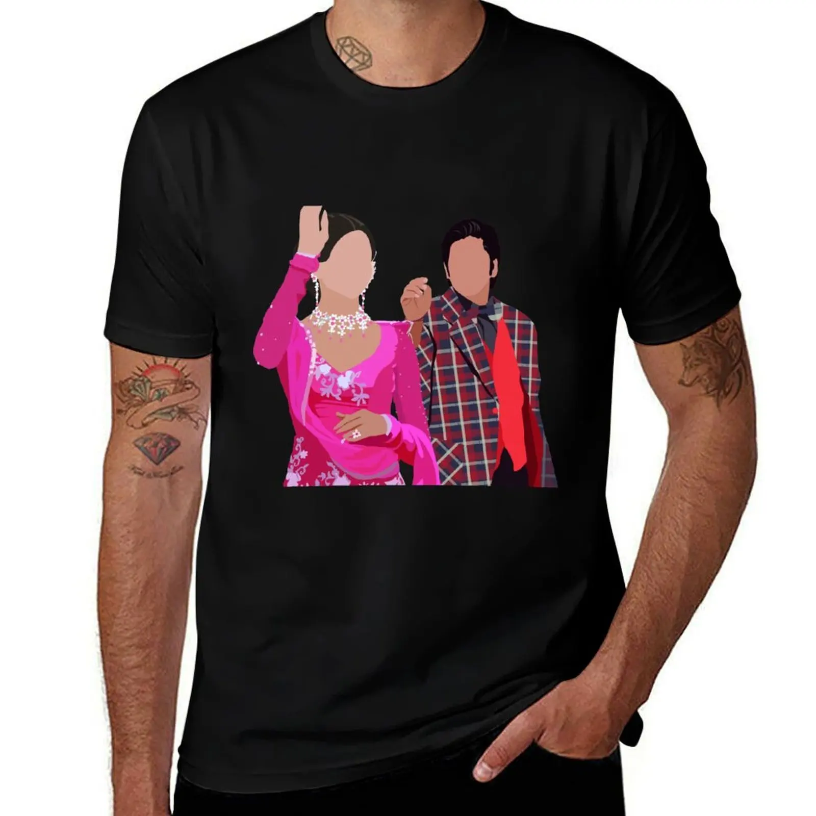 Ankhon Mein Teri - Om and Shanti T-Shirt Basic Short Sleeve for Men T-Shirt