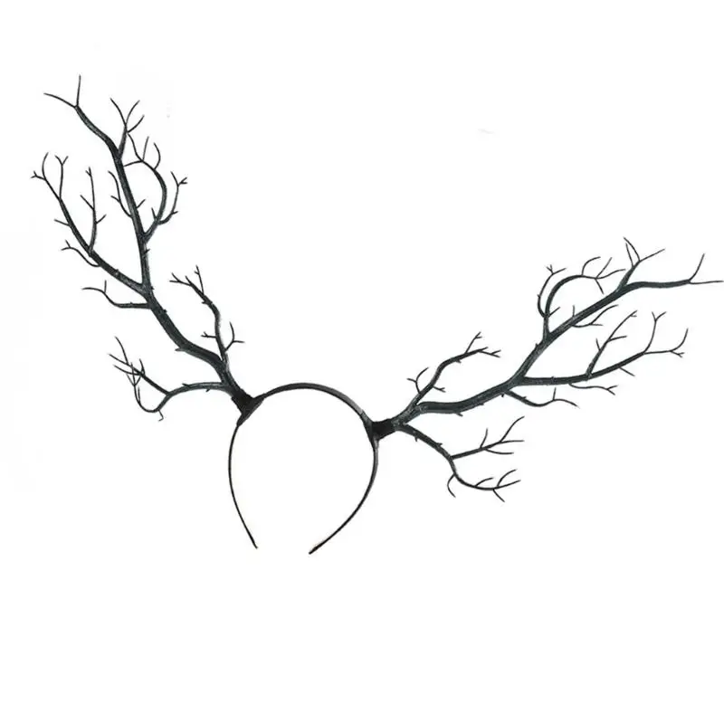 

652F унисекс, повязка для волос из смолы, обруч для волос с веткой, удобный головной убор для музыкального фестиваля, в честь