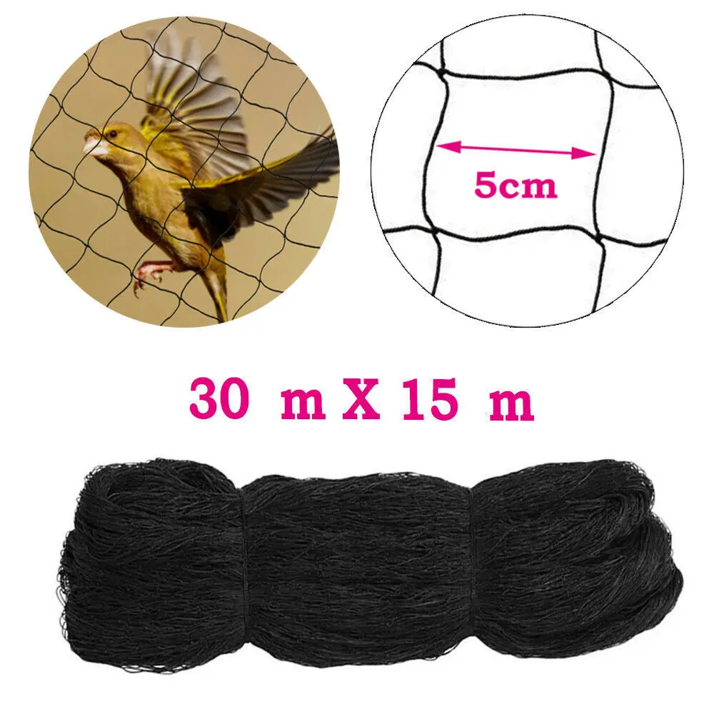 

15x30m Anti Bird Protect Tree Net Fruit Crop Plant Garden Pond Netting Mesh Fly Trap Orchard Anti-bird Net Knitted Nylon