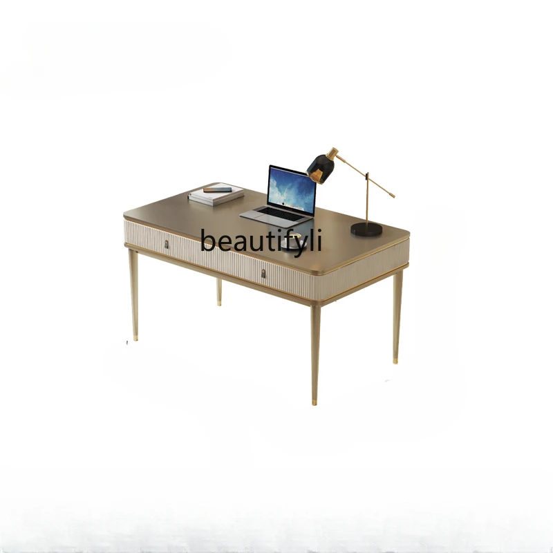 

American Light Luxury Desk Solid Wood Post-Modern Simple Desk Computer Desk Study Furniture