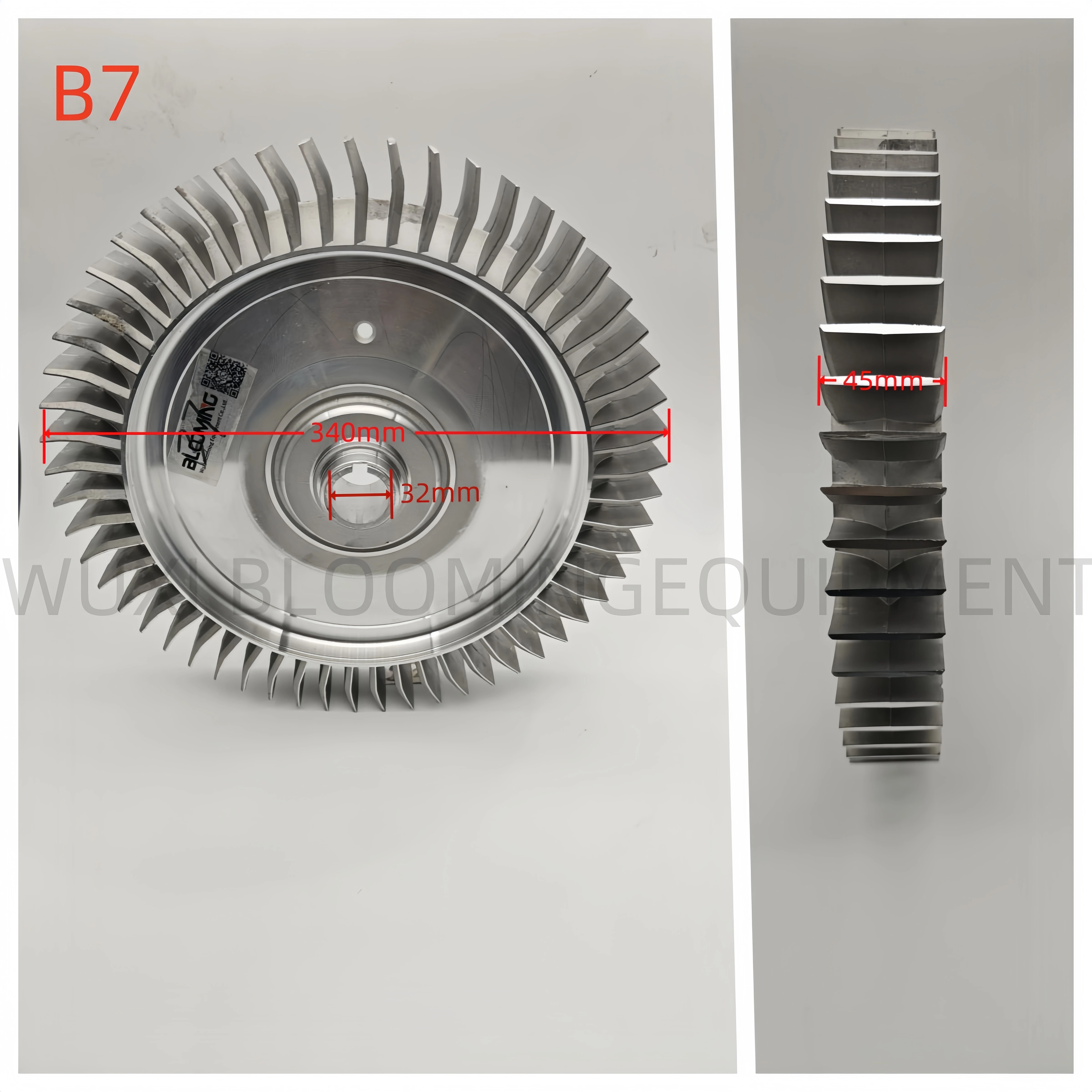 Imagem -05 - Canal Lateral Vortex Bomba Acessórios da Bomba de Vácuo Impulsor Anel Cnc b8 5.5kw a 11kw