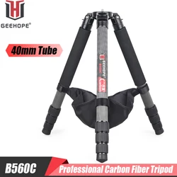 GEEHOPE B560C Professional Heavy Camera Tripod 40mm Tube 30kg Maxload Bowl Tripod Super Stable Top Bird Watching Camera Bracket