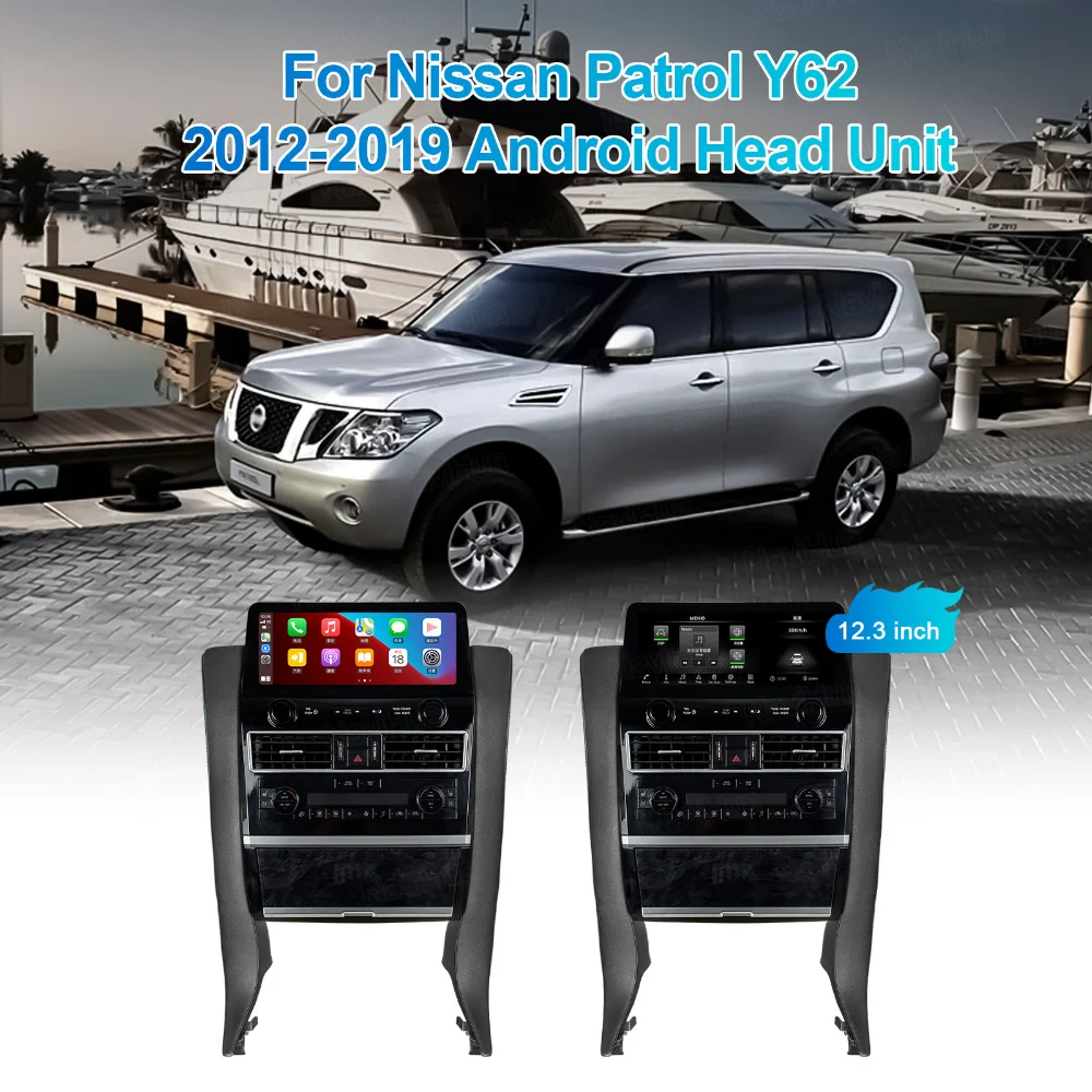 

Navihua New Arrival 12.3 Inch Android Car Radio GPS Navigation Multimedia Carplay Auto Stereo for Nissan Patrol Y62 2012-2019