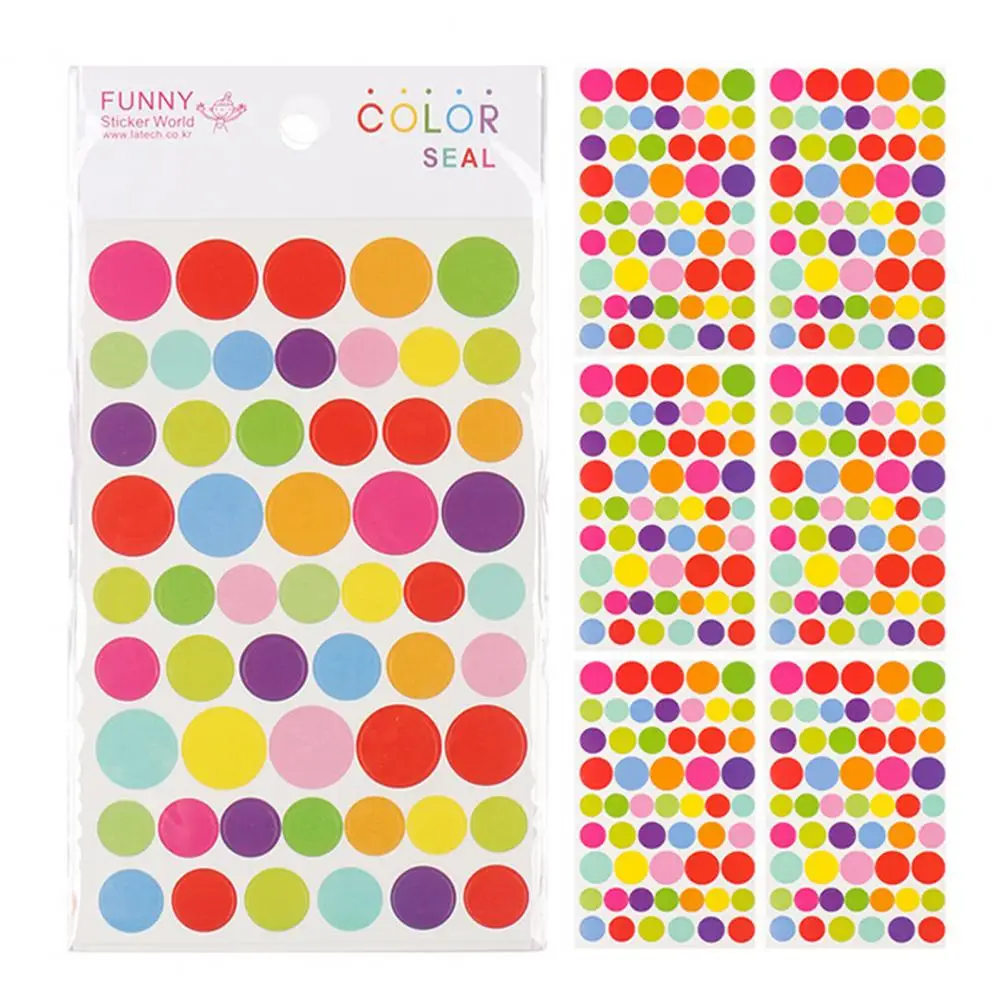 Decorative Clear Printing Flower Star Love Heart Round Shape Scrapbooking Sticker for Handbook