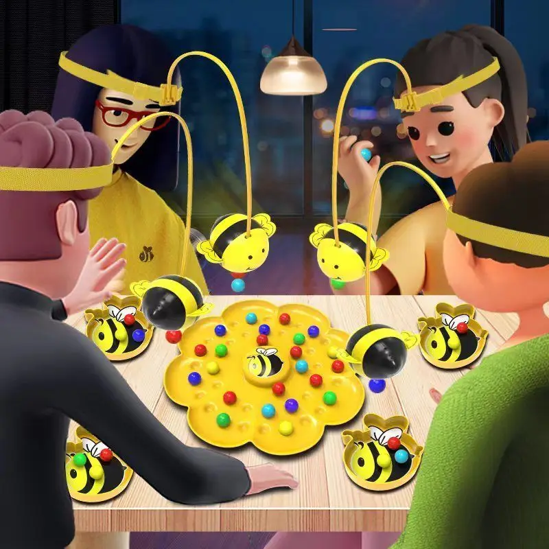 Creative Little Bees เกมส์สะสมน้ําผึ้งลูกปัดแม่เหล็กตกปลาปริศนาเด็กปฏิสัมพันธ์แบบพกพา EDC ของขวัญเครื่องมือ