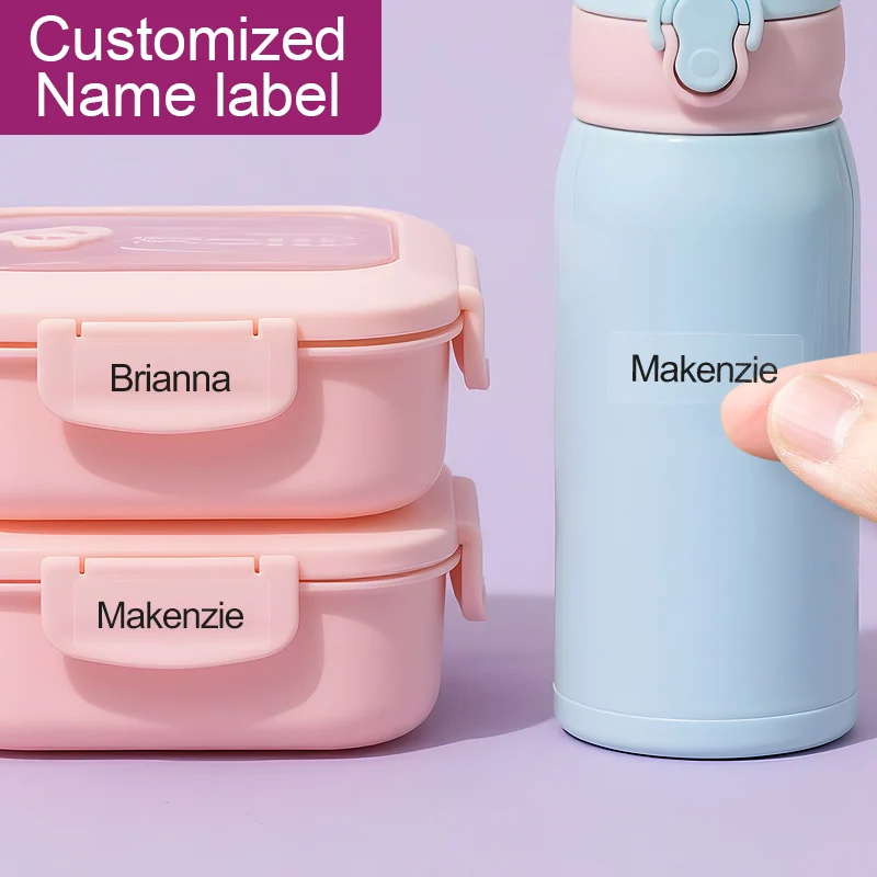 Étiquettes nominatives imperméables personnalisées pour enfants, autocollants transparents multilingue, étiquettes de fournitures scolaires et artisanat de bricolage avec personnalisation