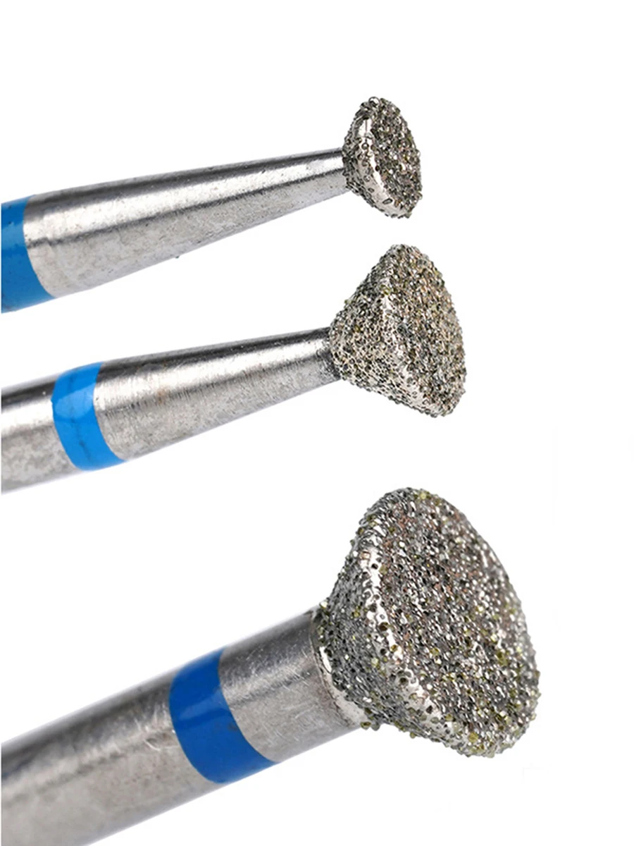 Tête de polissage pour Nail Art, disque de meulage, bavure, broyeur en T, diamant, foret électrique pour ongles, coupe-cuticules, outil de manucure