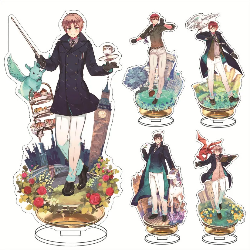 Axis Powers Hetalia Suit Acrylic Stand Model Figure Ivan Arthur Alfred Anime Keychain Desk Display Ornament Christmas Gifts