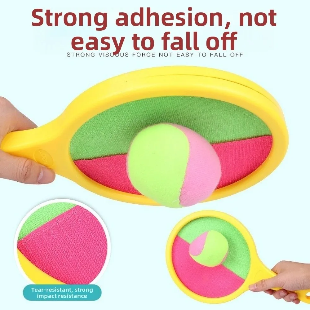 Disc Paddle Toss en Catch Ball Set Tennisstijl Leuk Ontwerp Zuignap Bal Klevende Bal 2 Ballen Werp Speelgoed Bal Strandspellen