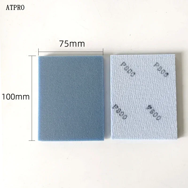 Square Foam Sponge Sandpaper Block, Hook & Loop Polishing Pad for Auto Paint Orange Peel Removal & Surface Finishing