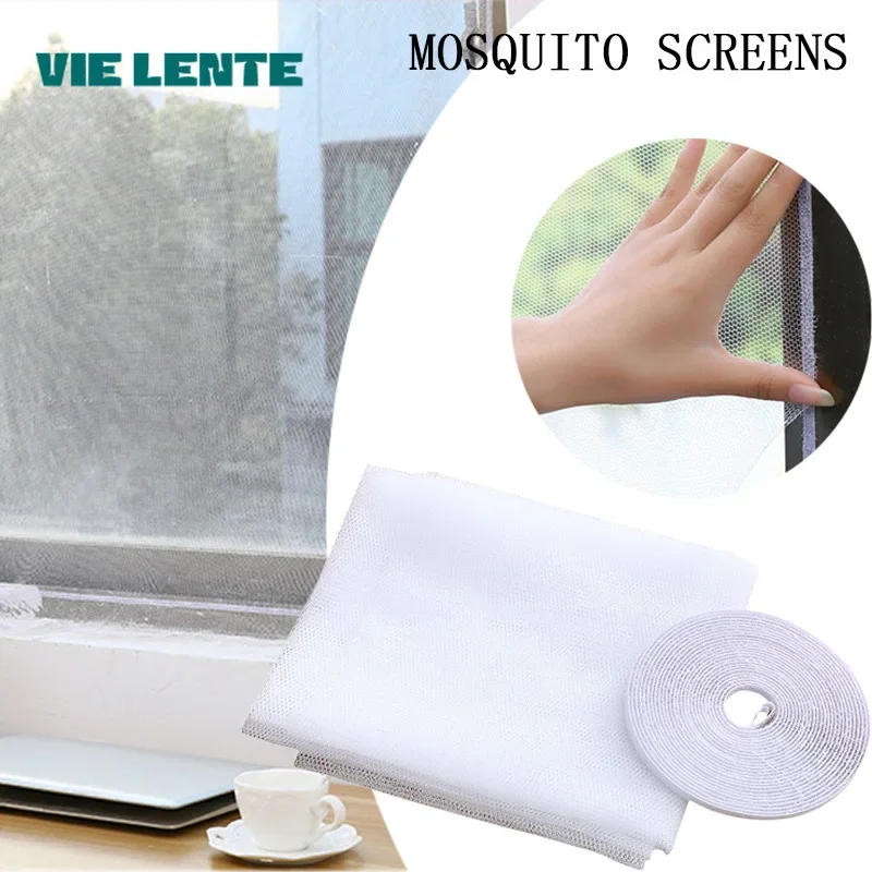 Mosquito Net Screen Removable Washable New Adhesive Window Mesh Protector Indoor  Reusable Self-adhesive Invisible VIE LENTE