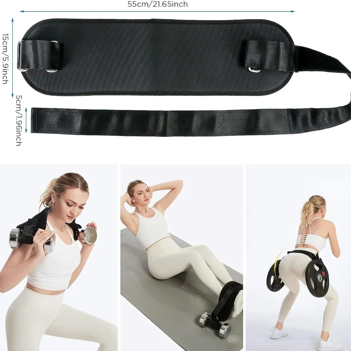 Hip Thrust Weight-bearing Belt Hip Thrust Belt Adjustable Hip Weight-bearing Training Squat Belt Home Exercise Fitness Equipment