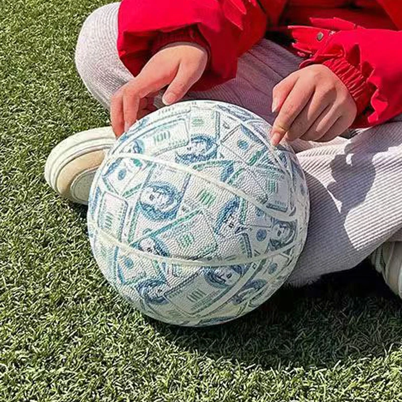 كرات جرافيتي مقاس 7 لكرة السلة من البولي يوريثان إصدار الدولار، مقاومة للاهتراء ومضادة للانزلاق للاستخدام الخارجي والداخلي لكرة السلة الاحترافية