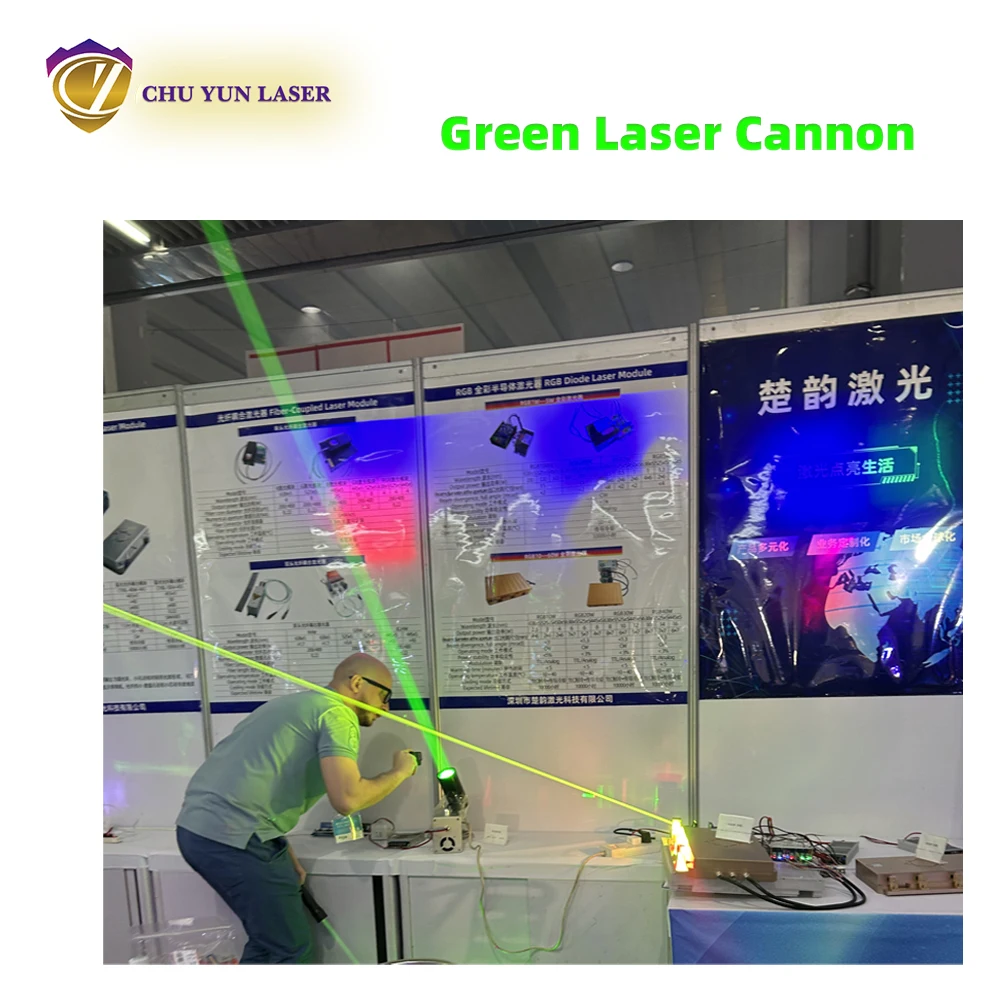 525nm 8W green fiber-coupled laser module with big beam laser