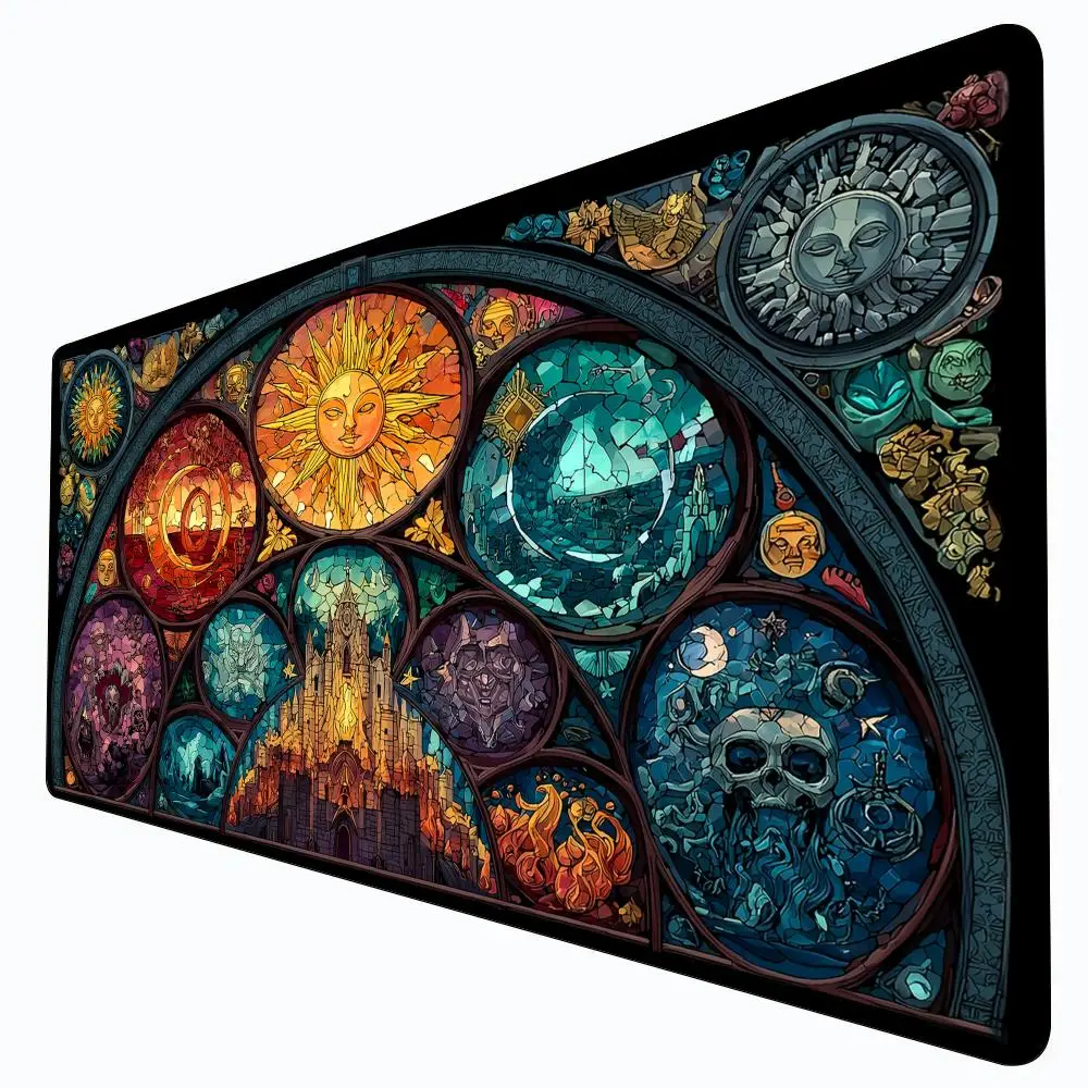 

Фэнтезийный солнечный элемент, дизайн Magic Card Gaming Mat с зонами mtg Playmat, настольный коврик Commander Playmat, подходящий для игровых сборов