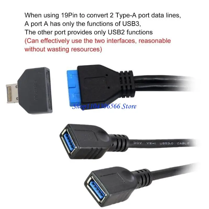 

02DD Convert USB Motherboard 19Pin 20Pin to USB 3.2 TypeE Header Adapter