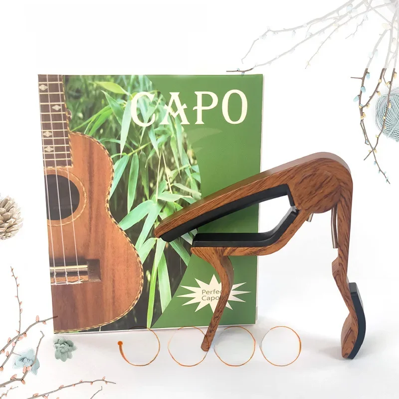 Guitar capo middle gripper factory direct guitar accessories wood grain capo wood grain middle gripper