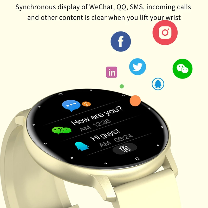 LIGE-Smartwatch com tela HD para homens e mulheres, chamada Bluetooth, rastreador de fitness, Android, iOS, relógios de pulso para senhoras, 2023