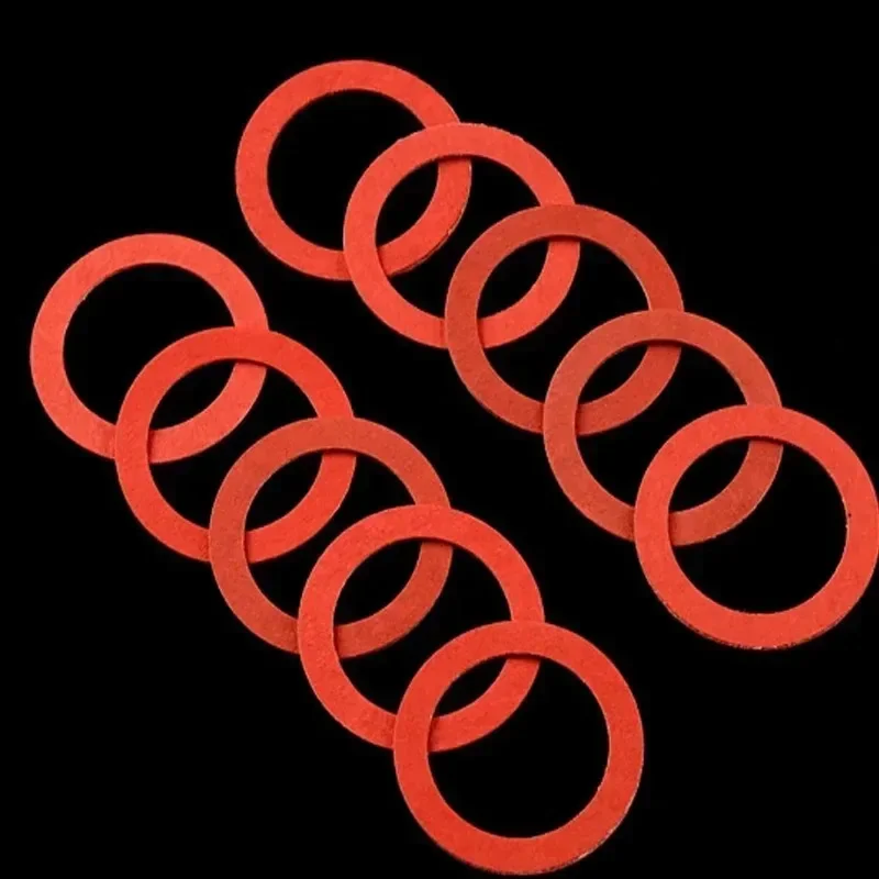 150/300PCS Rood Staal Papier Pakking Platte Ring Afdichting Sluiting Pakking Tool Set Fiber Ring Serie Hardware accessoires