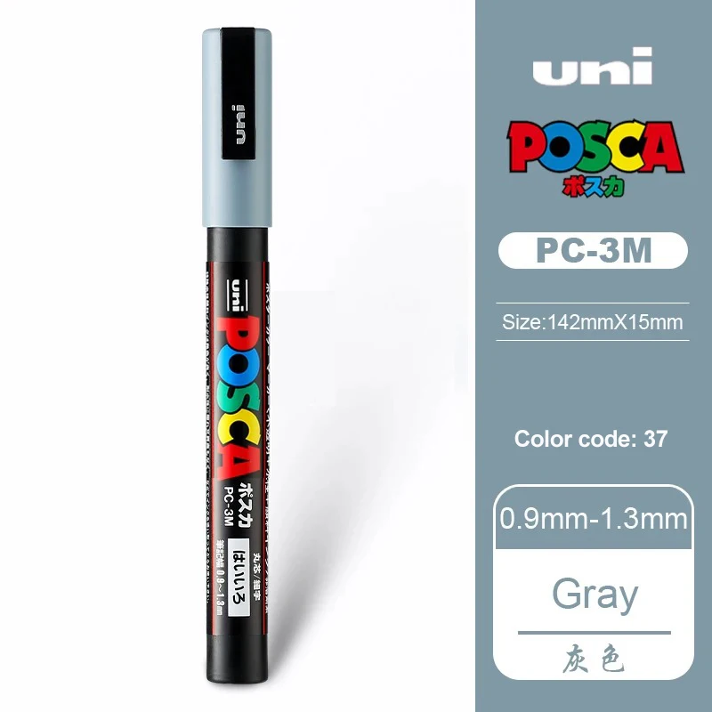 1 stücke Japan UNI POSCA Acryl Marker Stift PC-3M 0,9mm-1,3mm Stift auf wasserbasis POP Werbung Poster Graffiti 24 Farbe Kunst Malerei