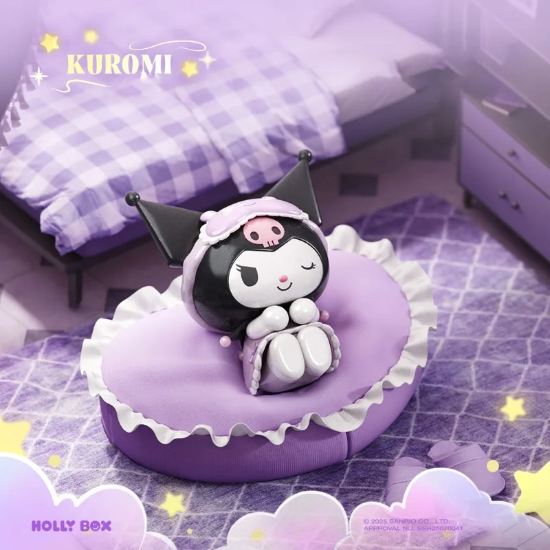 Figura de la serie de sofás con cojín suave de la familia Sanrio |   Hello Kitty Kuromi My Melody Cinnamoroll Caja ciega de juguete |   Decoración de escritorio