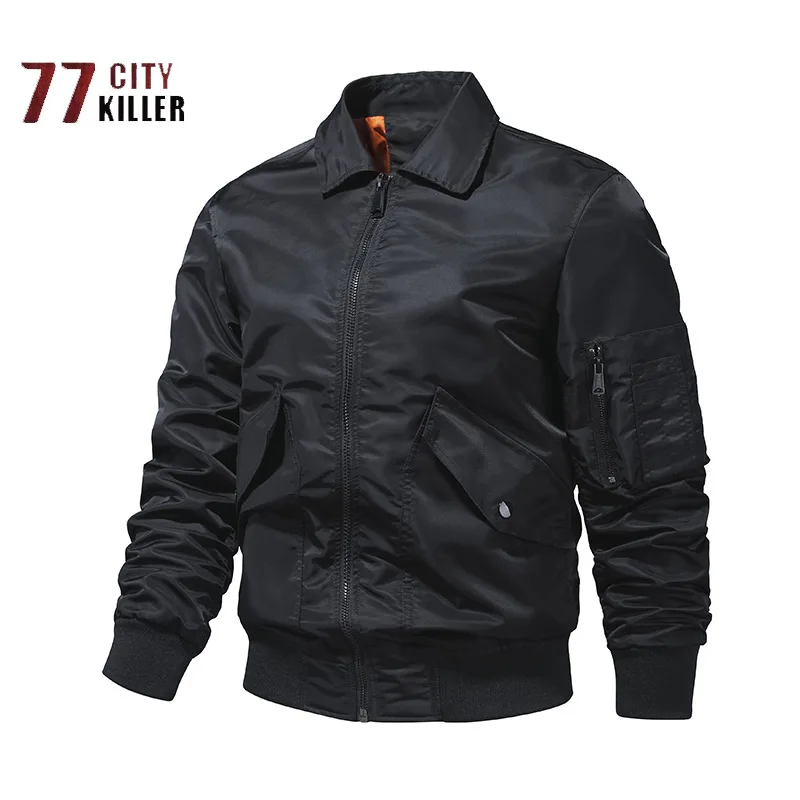 Tactical Military Jacket Mens Outwear Lapel Cotton/Thin Pilot Army Bomber Coat Casual Baseball Jackets Varsity Chaquetas M-4XL