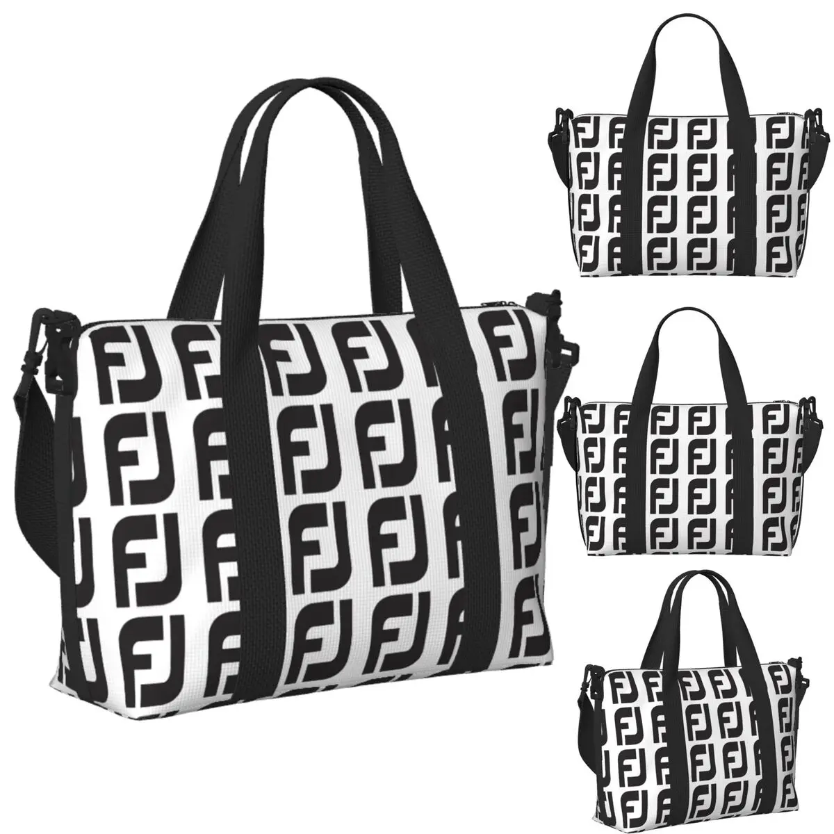 

Custom Footjoy Beach Travel Bag Large Capacity Tote Bags for Gym Yoga Women Shopping Duffle Shoulder Bag