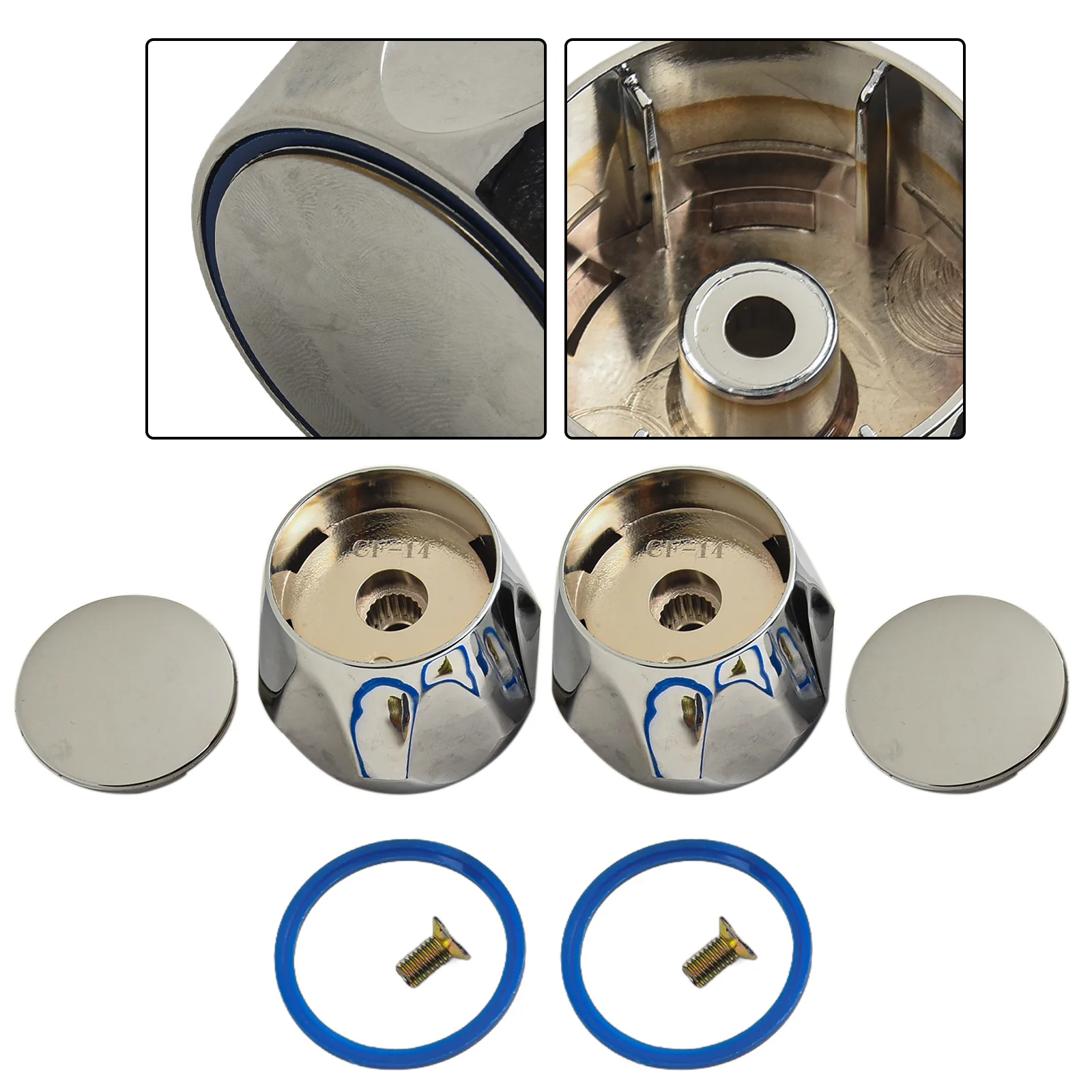 Brand New High Quality Faucet Handwheel Red/Blue Stainless Steel 1pcs 4 X 3.5cm Top/Head Bathroom Chrome Parts