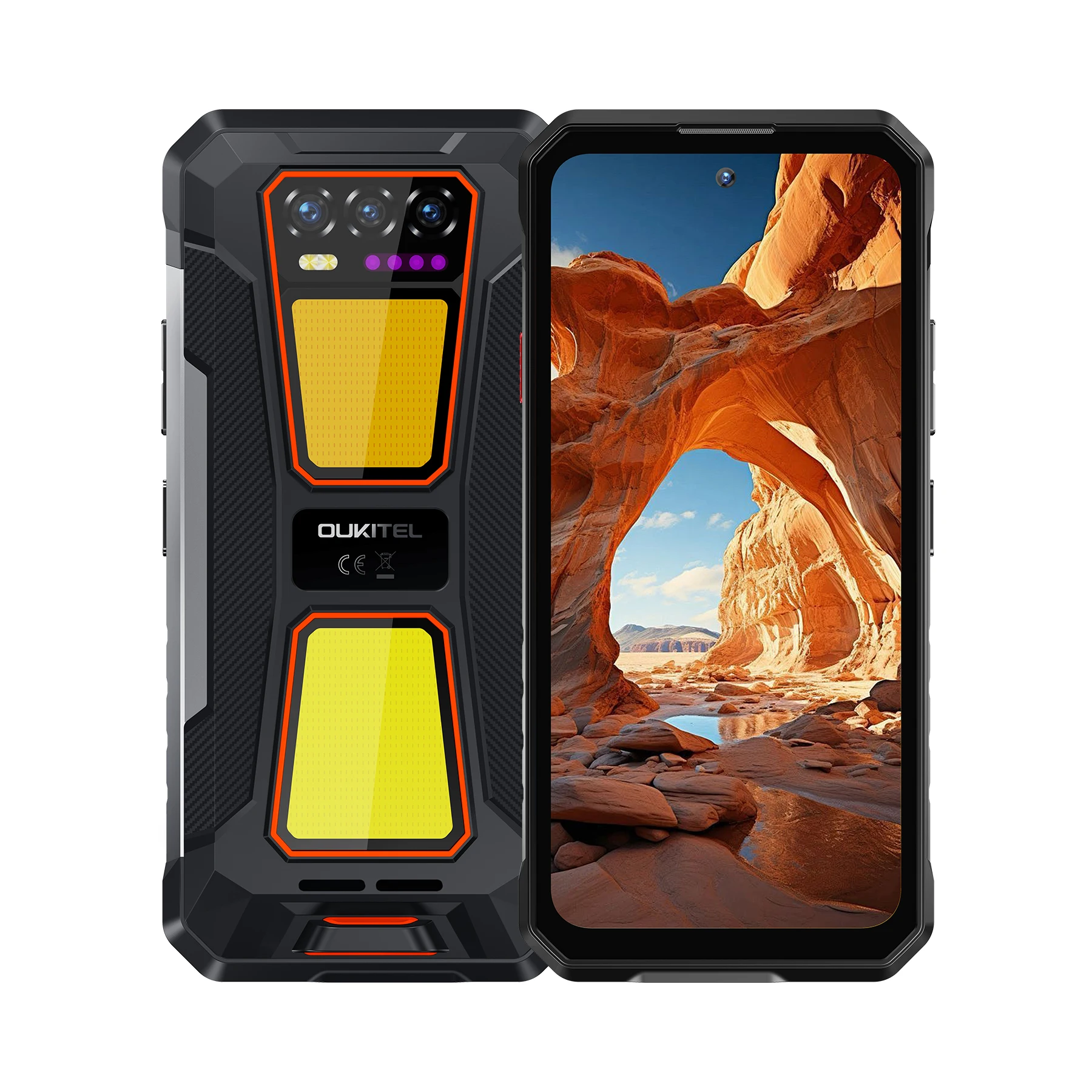 OUKITEL WP58 PRO Rugged Phone 6.7'' HD 10000mAh 24GB(8+16) RAM + 512 ROM 5G Camping Lamp Smartphone, Android 15 NFC Cellphone