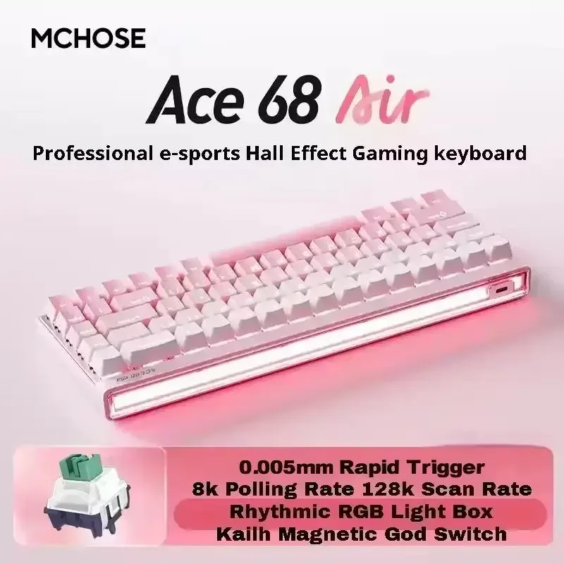MCHOSE ACE68 Air v2 HE Gaming Keyboard Hall Effect Switch Support