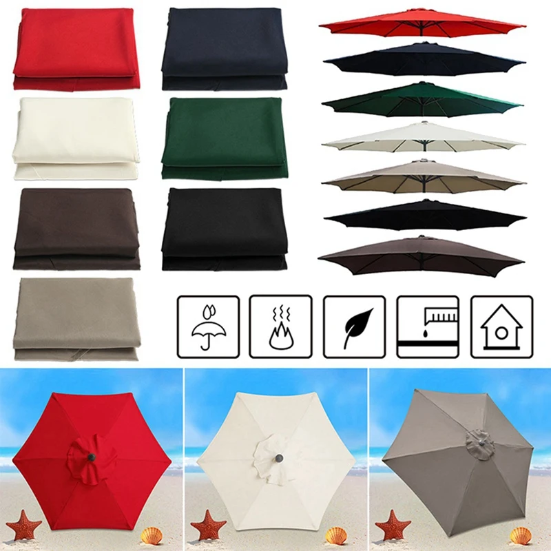 3Meter Replacement Cloth Round Garden Umbrella Cover For 8-Arm Umbrella Sunshade Shield Rain Cover Garden Supplies