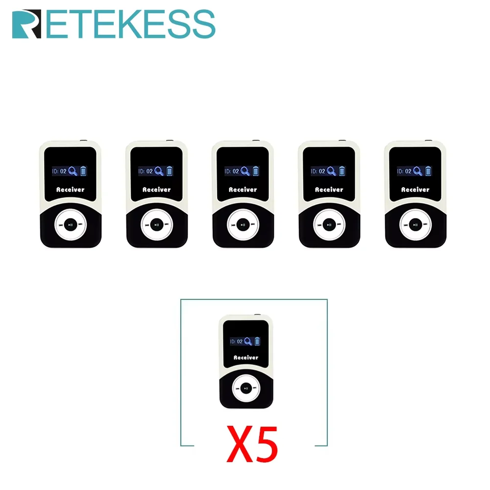 Retekess T130 T131 Tour Guide Accessories Tour Guide Wireless Audio System Wireless Audio Transmitter Receiver For Training